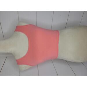 American Eagle Outfitters medium coral cropped tank top with crossover at back